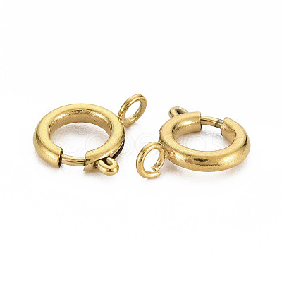 304 Stainless Steel Spring Ring Clasps LS-STAS-N095-049G-1