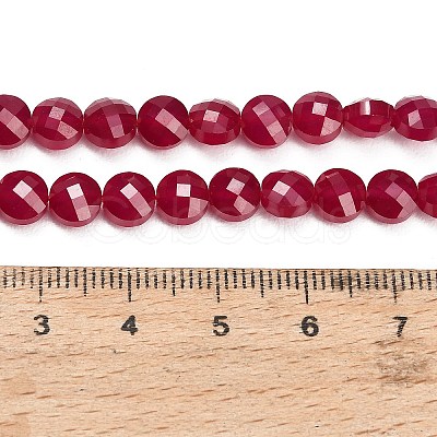 Lab Grown Red Corundum Beads Strands GG-CBAC488-05-1