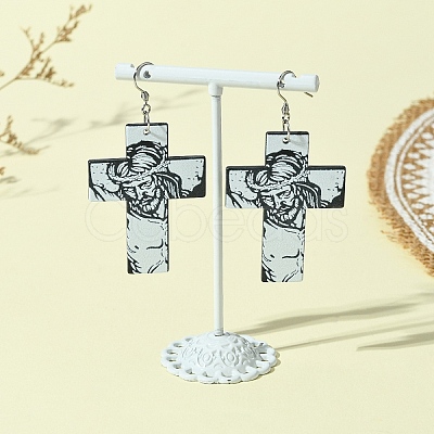 304 Stainless Steel Dangle Earrings EJEW-FS00010-1