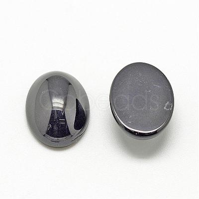 Natural Black Stone Cabochons G-R415-18x25-46-1
