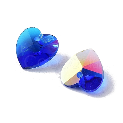 Electroplate Glass Charms GGLA-Z002-02G-1