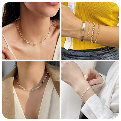 4M 2 Colors Brass Paperclip Chains CHC-TA0001-21-1