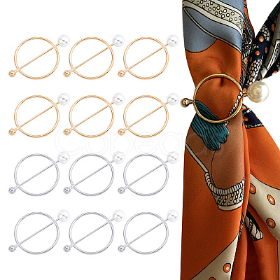 12Pcs 2 Colors Alloy with ABS Buckles JEWB-AR0001-05-1