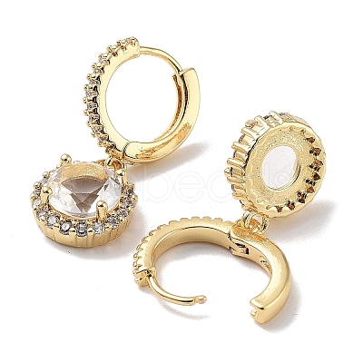 Real 18K Gold Plated Brass Dangle Hoop Earrings EJEW-L269-041G-02-1