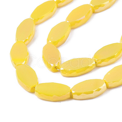 Electroplate Glass Beads Strands EGLA-Q125-009H-1