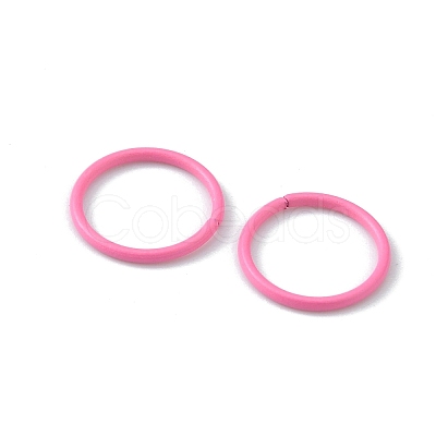 100Pcs Baking Paint Zinc Alloy Open Jump Rings FIND-WH0032-85B-10-1