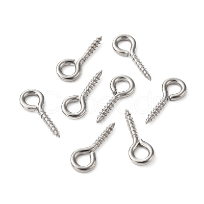 Tarnish Resistant 304 Stainless Steel Screw Eye Pin Peg Bails X-STAS-L234-165A-P-1