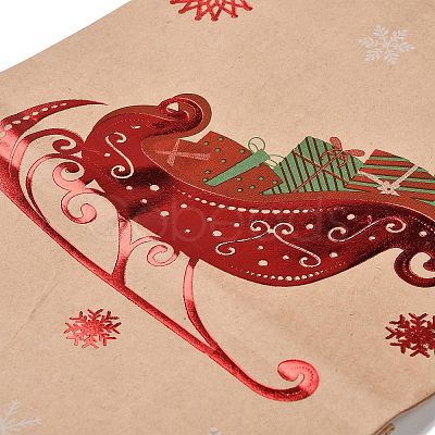 Christmas Theme Hot Stamping Rectangle Paper Bags CARB-F011-02D-1