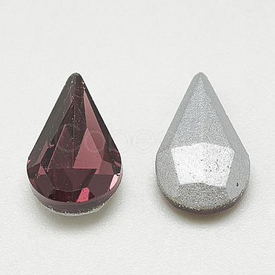 Pointed Back Glass Rhinestone Cabochons RGLA-T082-6x10mm-18-1