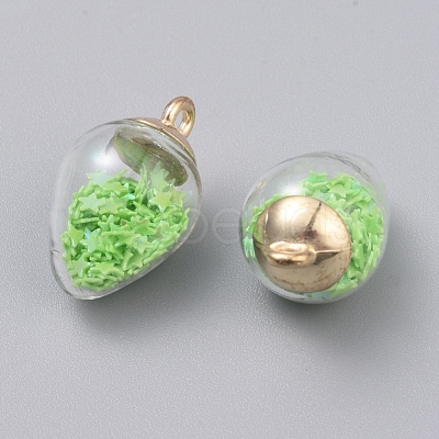 Transparent Glass Pendants GLAA-TAC0002-H05-1