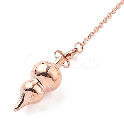 Brass Dowsing Pendulum Big Pointed Gourd Pendants KK-H491-07-1