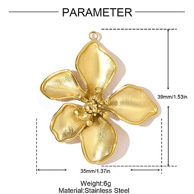 304 Stainless Steel Pendants STAS-OY007-81G-1