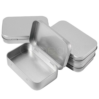 4Pcs Iron Jewelry Storage Boxes with Hinged Lid CON-SP0001-20B-1