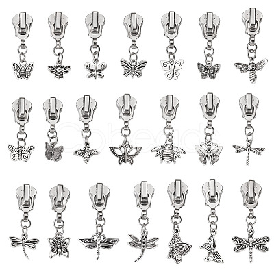 20Pcs Alloy Replacement Zipper Sliders HJEW-TAC0121-1