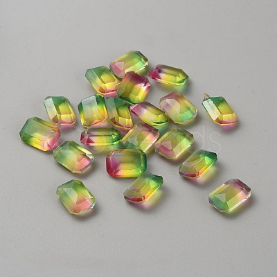 130Pcs Gradient Color Transparent Resin Cabochons RESI-TAC0018-30E-1