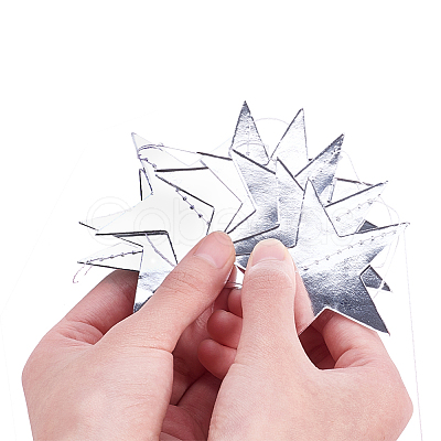 Hanging Paper Star AJEW-PH0017-15-1
