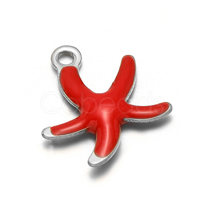 304 Stainless Steel Enamel Charms STAS-D361-04P-01-1