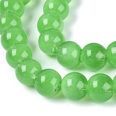 Transparent Glass Imitation Cat Eye Beads Strands GLAA-Q110-01C-08-1