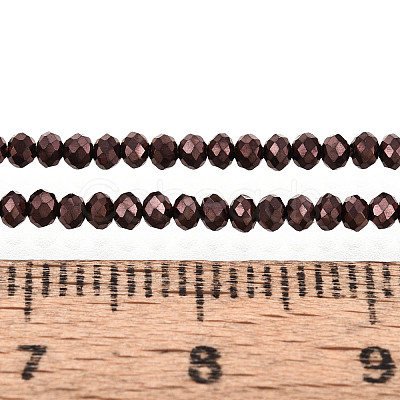 Electroplate Glass Beads Strands EGLA-F149-FP-08-1