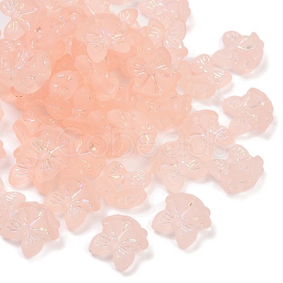 Frosted Transparent Acrylic Beads X1-OACR-P029-18B-02-1
