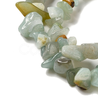 Natural Flower Amazonite Chips Beads Strands X-G-M205-12-01-1