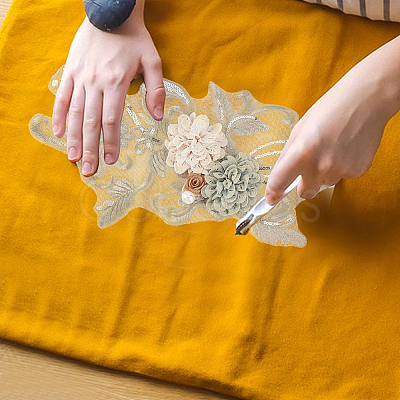 Polyester Computerized Embroidery Cloth Iron on/Sew on Patches DIY-WH20011-81B-1