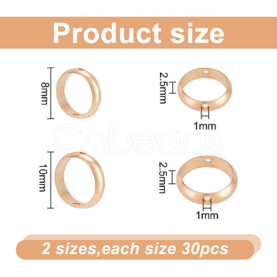 60pcs 2 style Brass Bead Frame KK-AR0002-94-1