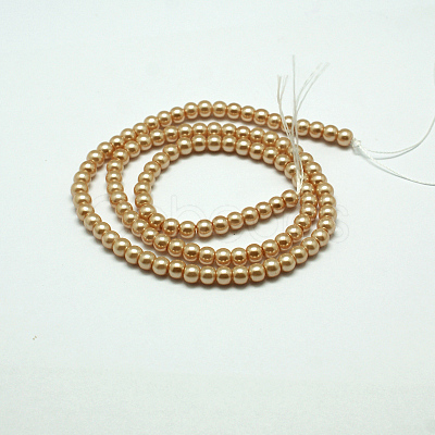 Eco-Friendly  Dyed Glass Pearl Round Bead Strands X-HY-A002-8mm-RB019-1