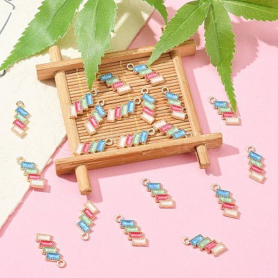 Alloy Enamel Pendants ENAM-YW0002-17-1