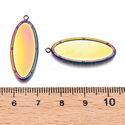 Ion Plating(IP) 304 Stainless Steel Pendant Cabochons Settings STAS-A070-45MC-1