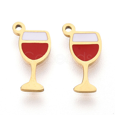 304 Stainless Steel Enamel Charms STAS-T065-65G-02-1
