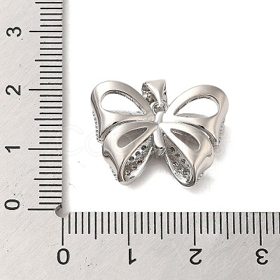 Brass Micro Pave Clear Cubic Zirconia Pendants FIND-Z041-03B-1