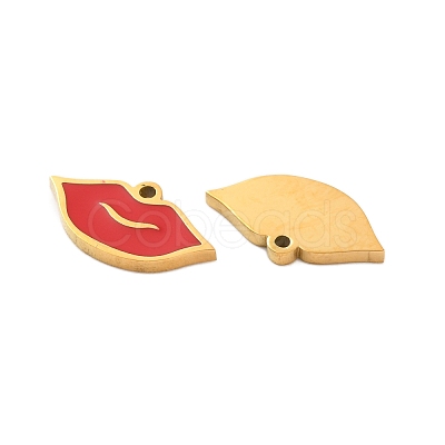 Ion Plating(IP) 304 Stainless Steel Enamel Charms X-STAS-M102-60G-1