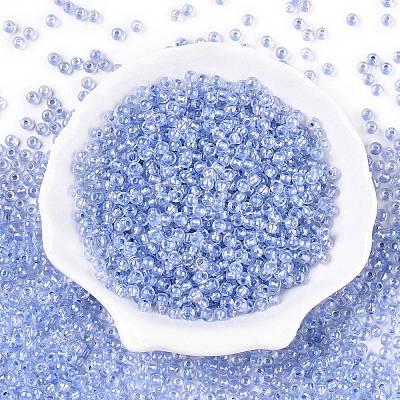 6/0 Transparent Inside Colours Glass Seed Round Beads SEED-N006-004E-1