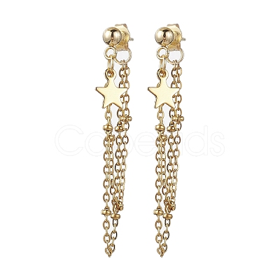 Golden 304 Stainless Steel Stud Earrings EJEW-JE05733-01-1