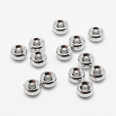 Brass Spacer Rondelle Beads KK-P130-112P-NR-1