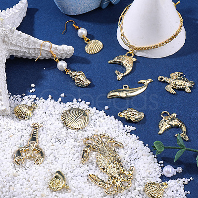 24Pcs 12 Styles Alloy Pendants FIND-SC0021-01-1