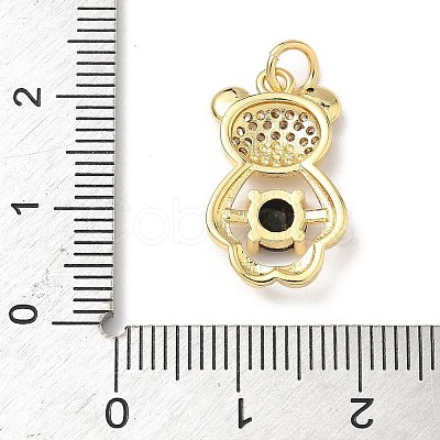 Brass Micro Pave Cubic Zirconia Pendants KK-Q068-04C-1