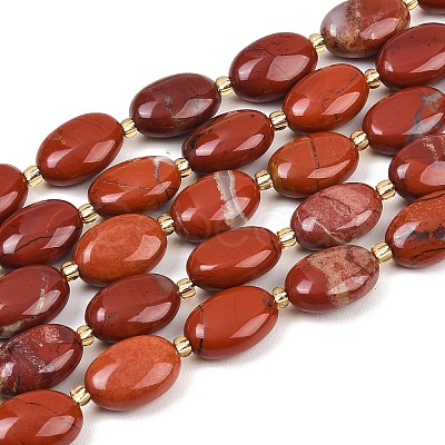 Natural Red Jasper Beads Strands G-H005-A18-02-1