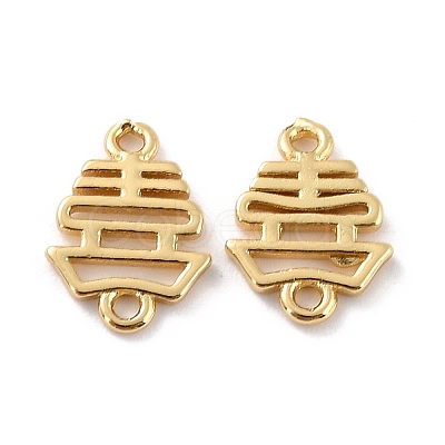 Eco-Friendly Brass Links Connectors X-KK-C226-06G-RS-1