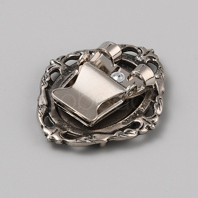 Tibetan Style Zinc Alloy Bolo Tie Slides Clasp Cabochon Settings FIND-WH0260-37I-AS-1