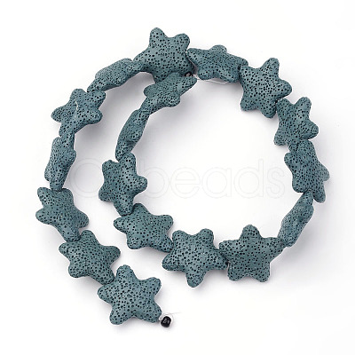 Star Natural Lava Rock Stone Bead Strands G-L415-02-1