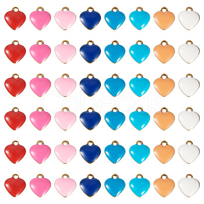 50Pcs 304 Stainless Steel Enamel Charms STAS-TA0003-32A-1