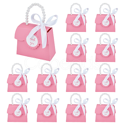 Rectangle Paper Gift Bags with Hole Imitation Pearl Handle CON-WH0110-019A-1