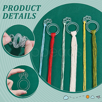 30Pcs Acrylic Thread Winding Boards AJEW-GA0008-06D-1
