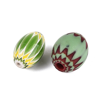 Handmade Millefiori Glass Barrel Beads LA-N002-05F-1