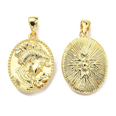 Rack Plating Brass Pendants KK-D026-20G-1