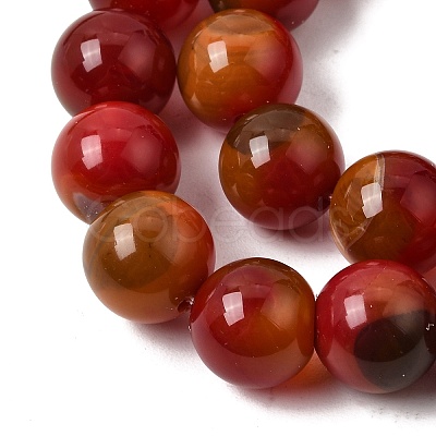 Natural Multi-Color Agate Beads Strands G-A261-B03-14mm-1