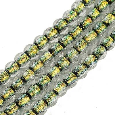 Handmade Foil Lampwork Beads Strands FOIL-K003-06B-11-1