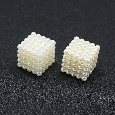 ABS Plastic Imitation Pearl Beads OACR-A009-02B-02-1